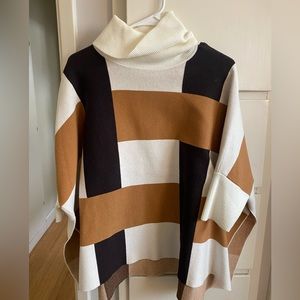 Anthropologie Mod Turtleneck Poncho